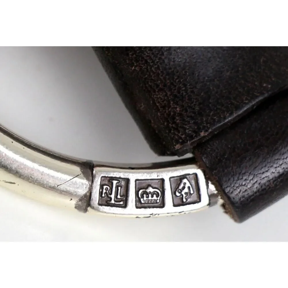 Ralph Lauren BRAIDED BROWN GENUINE LEATHER 2